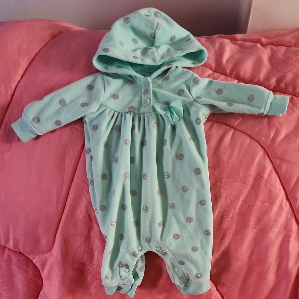 Mint Green Polka Dot Kids One Piece
